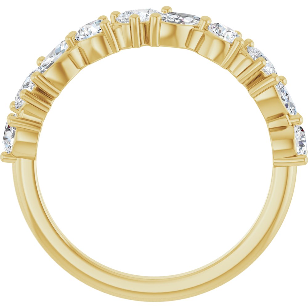14K Yellow Gold 9/10 CTW Lab-Grown Diamond Anniversary Band