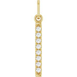 14K Yellow Gold 1/10 CTW Lab-Grown Diamond Bar Pendant
