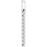 14K White Gold 1/10 CTW Lab-Grown Diamond Bar Pendant