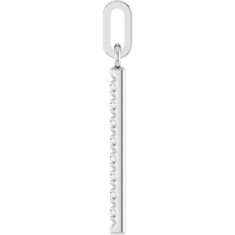 14K White Gold 1/10 CTW Lab-Grown Diamond Bar Pendant