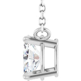 14K White Gold 3/8 CT Lab-Grown Diamond 18" Necklace