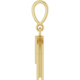 14K Yellow Gold Engravable Book Pendant