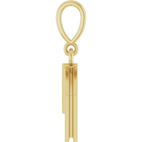 14K Yellow Gold Engravable Book Pendant