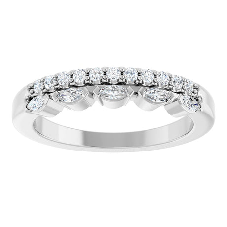 14K White Gold 1/3 CTW Natural Diamond Anniversary Band