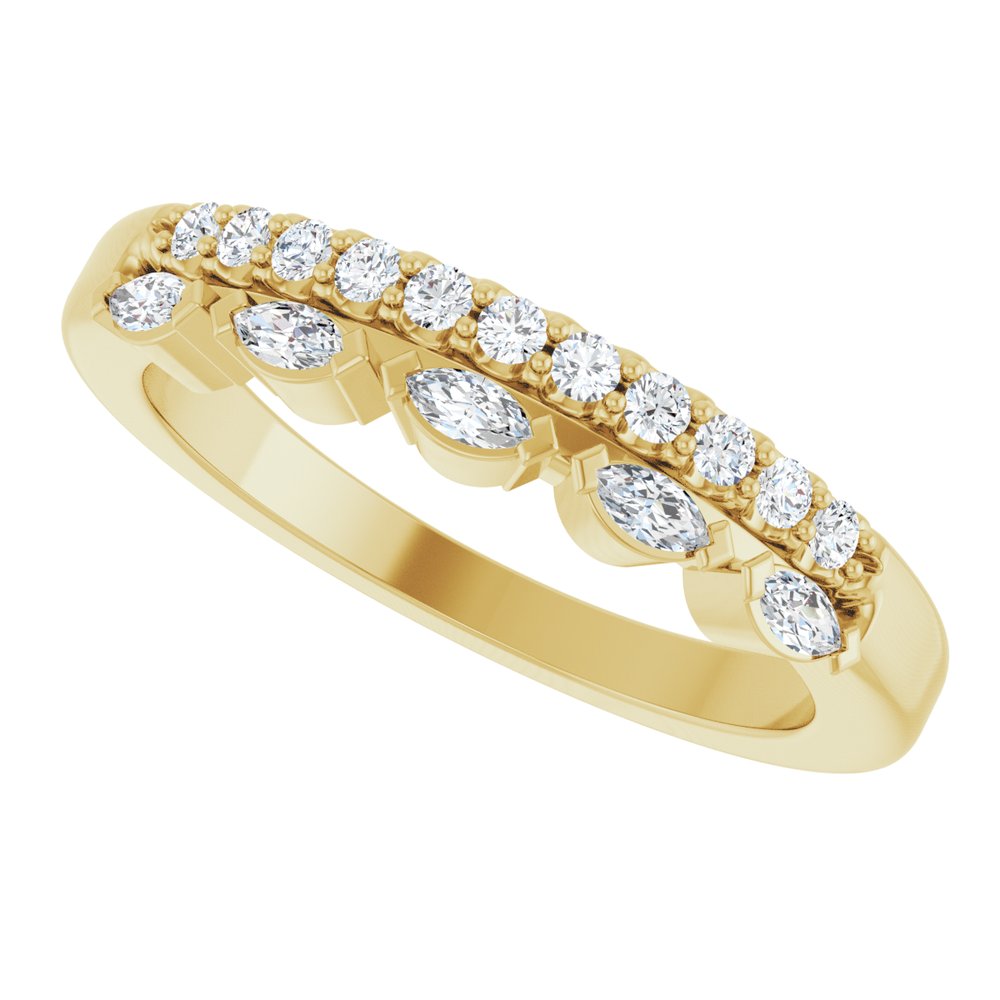 14K Yellow Gold 1/3 CTW Natural Diamond Anniversary Band