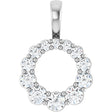 14K White Gold 1/3 CTW Lab-Grown Diamond Graduated Circle Pendant