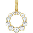 14K Yellow Gold 1/3 CTW Lab-Grown Diamond Graduated Circle Pendant