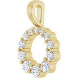 14K Yellow Gold 1/3 CTW Lab-Grown Diamond Graduated Circle Pendant