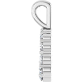 14K White Gold 1/3 CTW Lab-Grown Diamond Graduated Circle Pendant