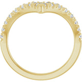 14K Yellow Gold 5/8 CTW Natural Diamond Contour Band