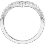 14K White Gold 5/8 CTW Lab-Grown Diamond Contour Band