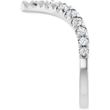 14K White Gold 5/8 CTW Lab-Grown Diamond Contour Band