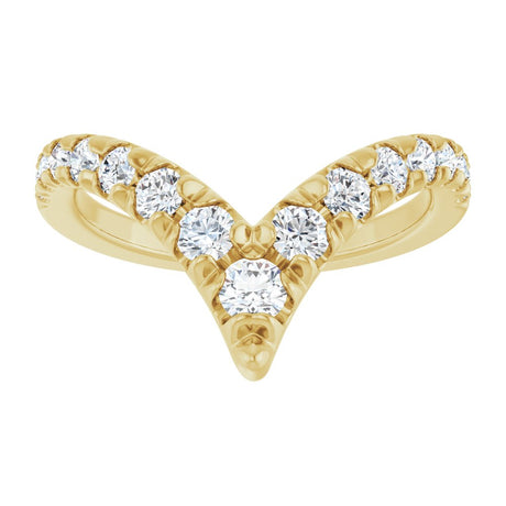 14K Yellow Gold 5/8 CTW Lab-Grown Diamond Contour Band