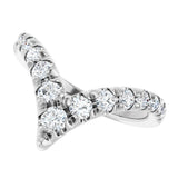 14K White Gold 5/8 CTW Lab-Grown Diamond Contour Band