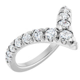 14K White Gold 5/8 CTW Lab-Grown Diamond Contour Band