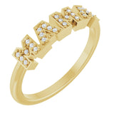 14K Yellow Gold .06 CTW Natural Diamond Mama Ring