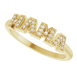 14K Yellow Gold .06 CTW Natural Diamond Mama Ring