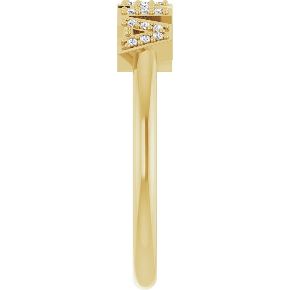 14K Yellow Gold .06 CTW Natural Diamond Mama Ring