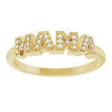 14K Yellow Gold .06 CTW Natural Diamond Mama Ring