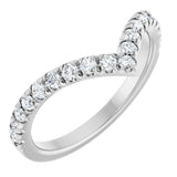14K White Gold 3/8 CTW Lab-Grown Diamond Contour Band