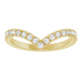 14K Yellow Gold 3/8 CTW Lab-Grown Diamond Contour Band