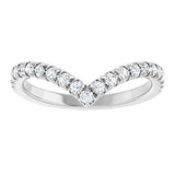 14K White Gold 3/8 CTW Lab-Grown Diamond Contour Band