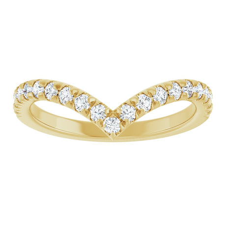 14K Yellow Gold 3/8 CTW Natural Diamond Contour Band