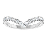 14K White Gold 3/8 CTW Lab-Grown Diamond Contour Band