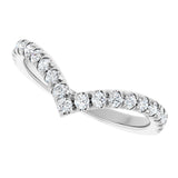 14K White Gold 3/8 CTW Lab-Grown Diamond Contour Band
