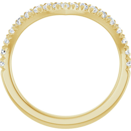 14K Yellow Gold 3/8 CTW Lab-Grown Diamond Contour Band