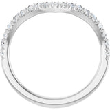 14K White Gold 3/8 CTW Lab-Grown Diamond Contour Band