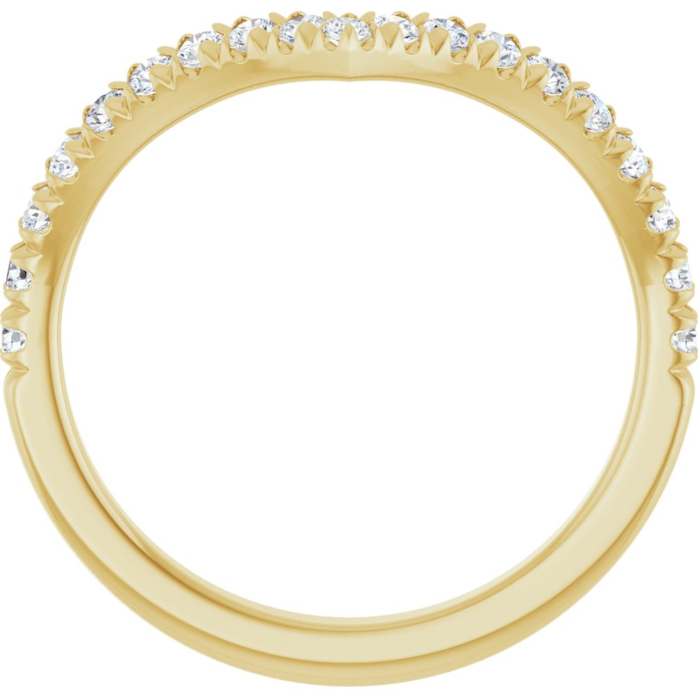 14K Yellow Gold 3/8 CTW Lab-Grown Diamond Contour Band