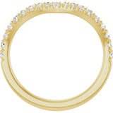 14K Yellow Gold 3/8 CTW Lab-Grown Diamond Contour Band