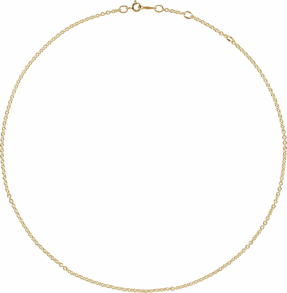 14K Yellow Gold 2.1 mm Cable 16" Chain