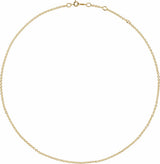 14K Yellow Gold 2.1 mm Cable 16" Chain