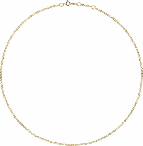 14K Yellow Gold 2.1 mm Cable 20" Chain