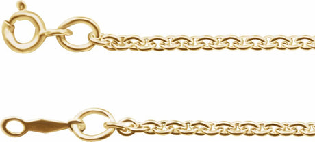14K Yellow Gold-Filled 2.1 mm Cable 18" Chain