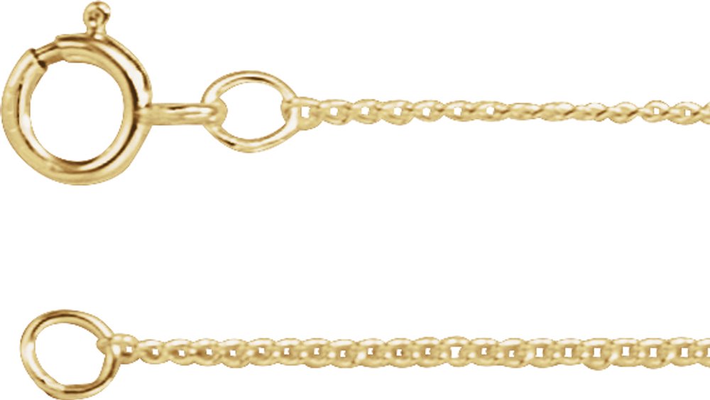 14K Yellow Gold-Filled 1 mm Curb 24" Chain