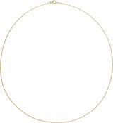 14K Yellow Gold-Filled 1 mm Curb 24" Chain