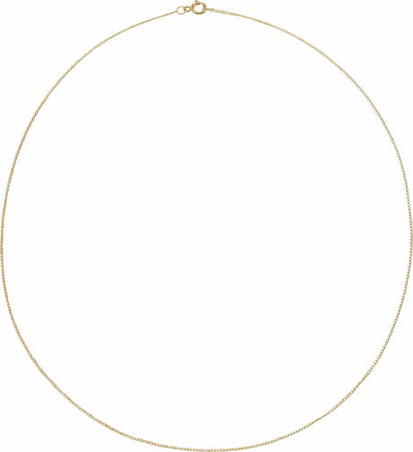 14K Yellow Gold-Filled 1 mm Curb 18" Chain