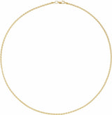 14K Yellow Gold 2.25 mm Wheat 24" Chain