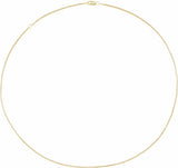 14K Yellow Gold 1.25 mm Box 24" Chain