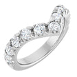 14K White Gold 1 CTW Lab-Grown Diamond Contour Band