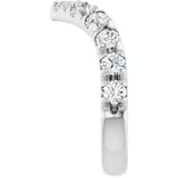14K White Gold 1 CTW Lab-Grown Diamond Contour Band