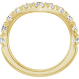 14K Yellow Gold 1 CTW Lab-Grown Diamond Contour Band