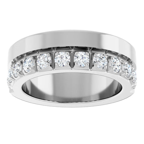 14K White Gold 3/4 CTW Natural Diamond Anniversary Band