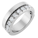 14K White Gold 3/4 CTW Lab-Grown Diamond Anniversary Band