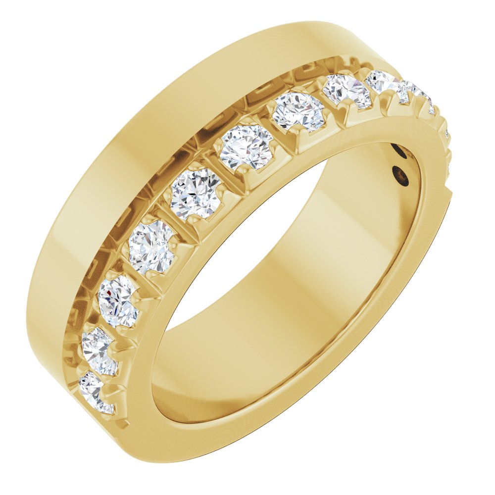 14K Yellow Gold 3/4 CTW Lab-Grown Diamond Anniversary Band
