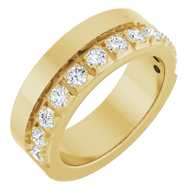 14K Yellow Gold 3/4 CTW Lab-Grown Diamond Anniversary Band