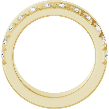 14K Yellow Gold 3/4 CTW Lab-Grown Diamond Anniversary Band
